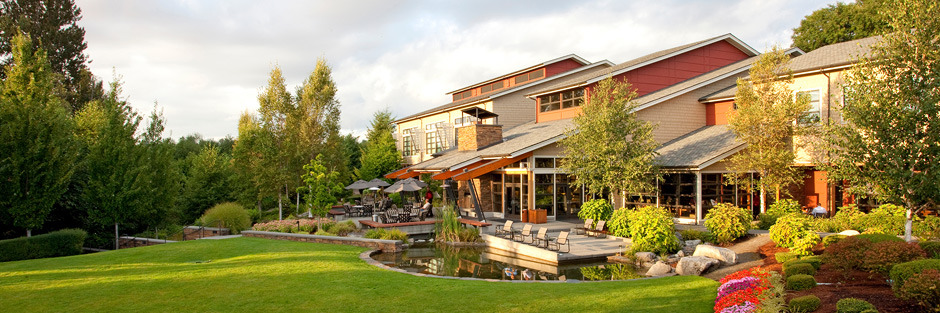 Gardens surround the lodge