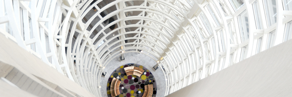 The lobby lounge seen from above ... way above