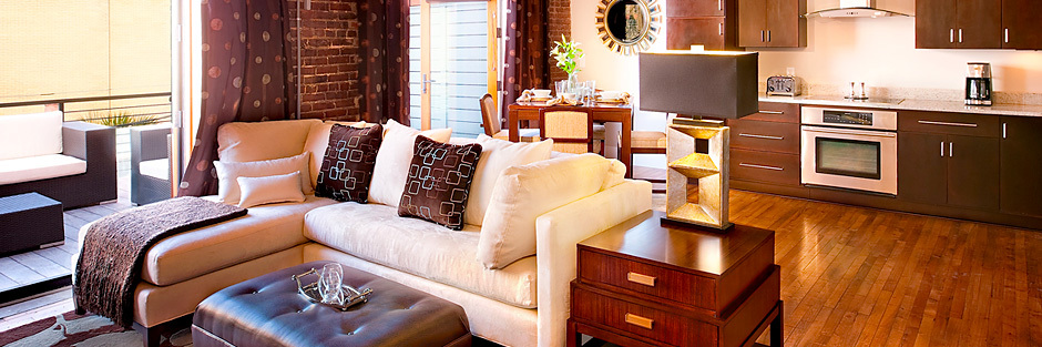 Suites are both modern and comfy
